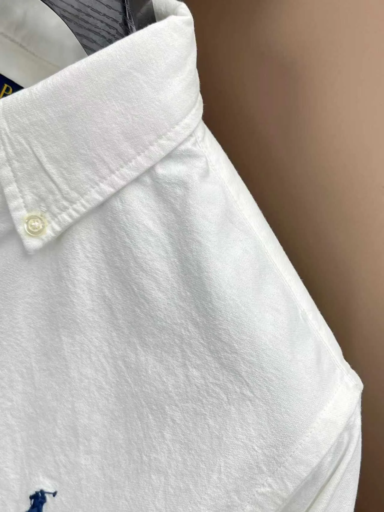 P360 Polo 25ss new solid color logo embroidered buttoned long-sleeved shirt men's high version code number: XS.S.M.L.XL.